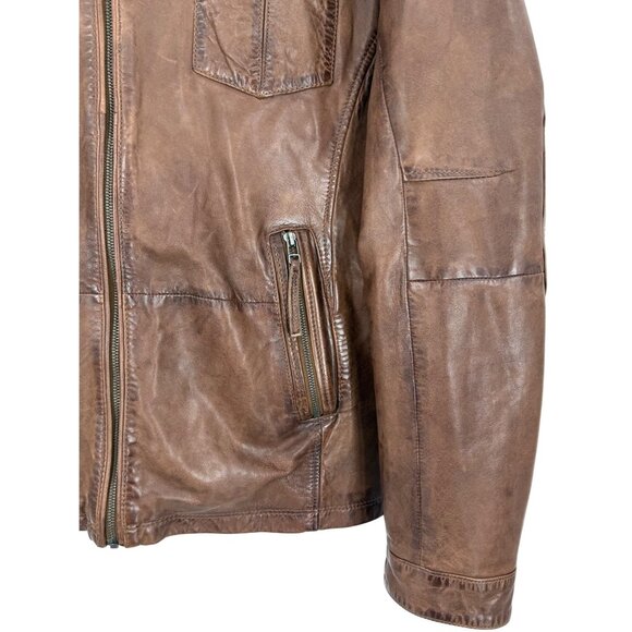 Carbon 2 Cobalt Lamb Leather Jacket • Gorpcore Americana Minimalist Workwear XXL - Picture 6 of 16